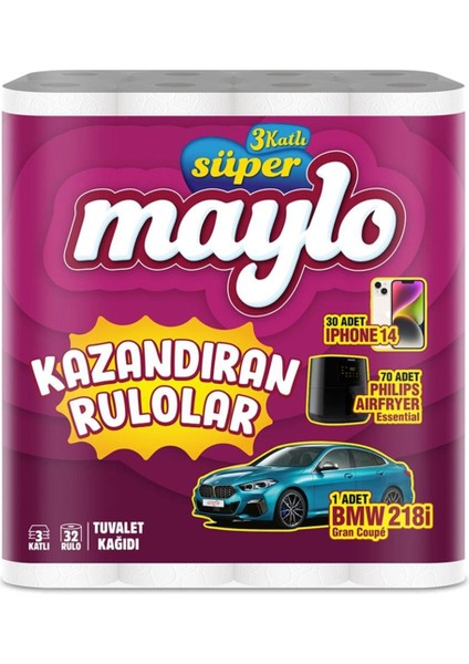 Ecrin Tmz ve Gıda - Maylo Tuvalet Kağıdı 32'li 3 Paket