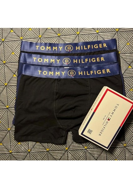 Erkek 3'lü Premium Likralı Boxer Seti-Esnek Bel Bantlı