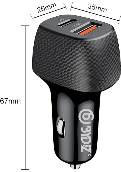 BY-38L Hızlı Araç Şarj Cihazı 38W Araba Çakmaklık Şarj Aleti + Lightning Kablo USB + Pd Girişli iPhone 14/13/12/12 Pro Max/11/xs Max/xr/x,airpods Pro fırsatları