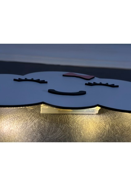 LED Işıklı Çocuk Odası Duvar Dekorasyon – Gülen Bulut – Kız Çocukları Için