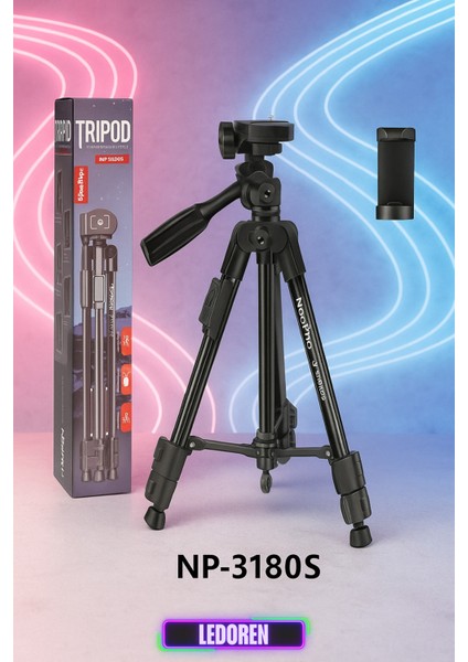 NP-3180S 129 cm Tripod Bluetooth Kumandalı Profesyonel Telefon Kamera Tutucu Çantalı Tripot fiyatları