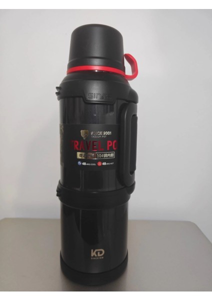 Travel Vacuum Pot 4 Litre Dağcı Termos Siyah Renk