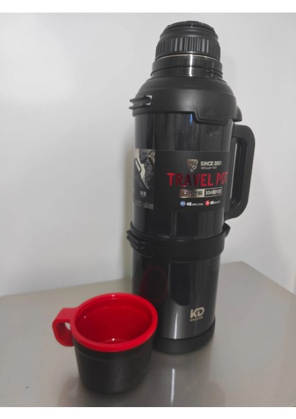 Travel Vacuum Pot 4 Litre Dağcı Termos Siyah Renk fiyatları