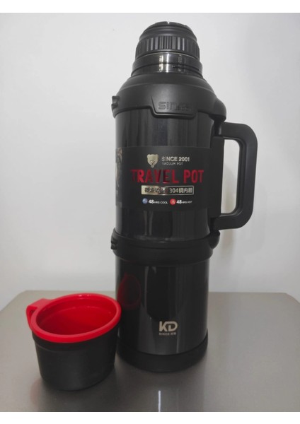 Travel Vacuum Pot 4 Litre Dağcı Termos Siyah Renk modelleri
