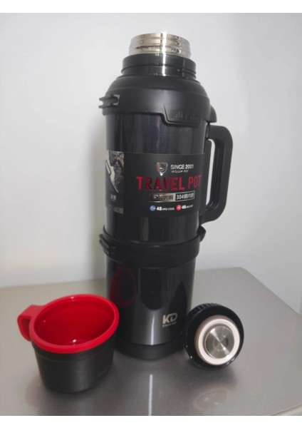 Travel Vacuum Pot 4 Litre Dağcı Termos Siyah Renk fırsatları