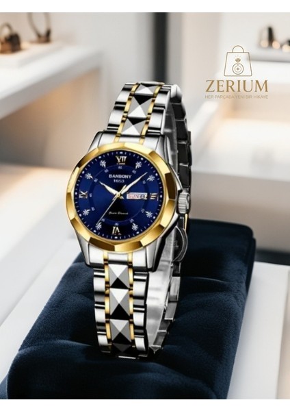 Luminous Grace – Taşlı Yuvarlak Kadranlı Ipx7 Su Geçirmez Premıum Kadın Saat modelleri