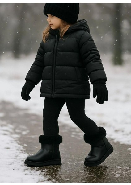 Su ve Soğuk Geçirmez Kısa Boy Yeni Moda Renkli Kız Çocuk Yağmur Botu