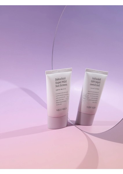 Vely Vely Bakuchiol Super Mild Sun Screen SPF50+ Pa++++ Hassas Ciltler Için Nazik Güneş Koruyucu 50 ml fırsatları
