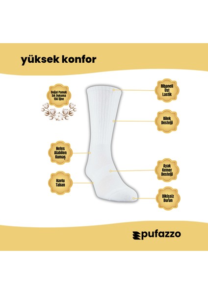 Erkek Soket Çorap 3'lü Set - Doğal Pamuk, Dikişsiz, Spor Koşu Yürüyüş ve Antrenman Çorabı fiyatları