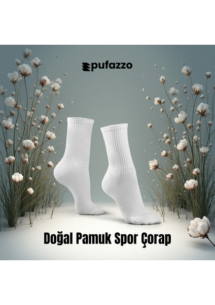 Erkek Soket Çorap 3'lü Set - Doğal Pamuk, Dikişsiz, Spor Koşu Yürüyüş ve Antrenman Çorabı modelleri