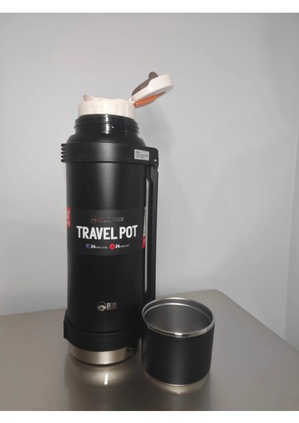 Travel Vacuum Pot 2,5 Litre Dağcı Termos Siyah Renk fırsatları