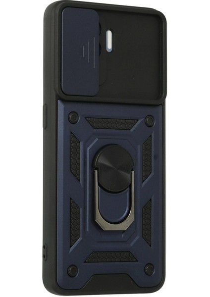 Zengezur Newface Reno 5 Lite Kılıf Pars Lens Yüzüklü Silikon - Lacivert modelleri