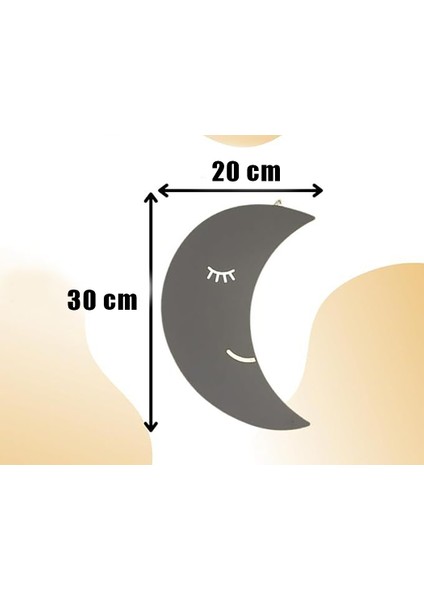 Çocuk Odası Dekoratif Ahşap Ay Gece Lambası Ledli Aydınlatma (Beyaz-Renkli) fiyatları