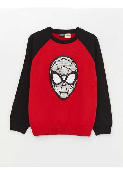 Yeni Sezon Bisiklet Yaka Spider-Man Çift Yönlü Payetli Uzun Kollu Erkek Çocuk Triko Kazak fiyatları