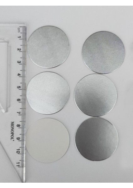 100 Adet 3 cm Gümüş Yuvarlak Ince Karton Süs - fiyatları