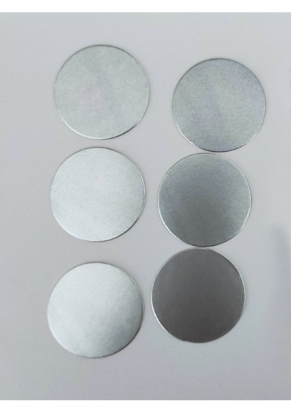 100 Adet 3 cm Gümüş Yuvarlak Ince Karton Süs - modelleri