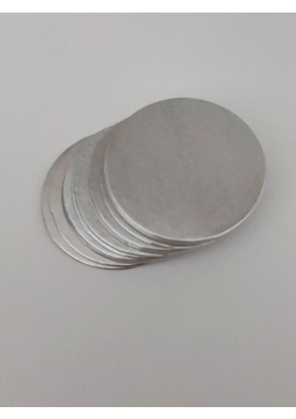 100 Adet 3 cm Gümüş Yuvarlak Ince Karton Süs - fırsatları