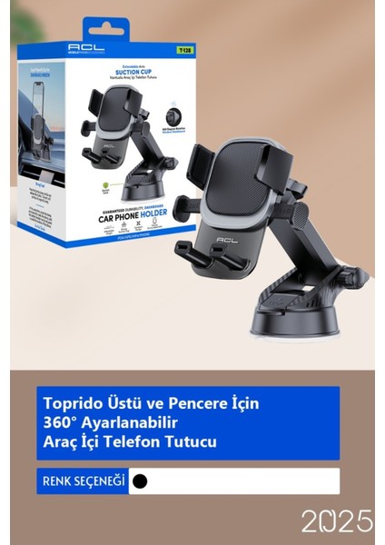 T-128 Torpido Üstü ve Pencere Için , Kilitli , 360° Ayarlanabilir Araç Içi Telefon Tutucu fiyatları