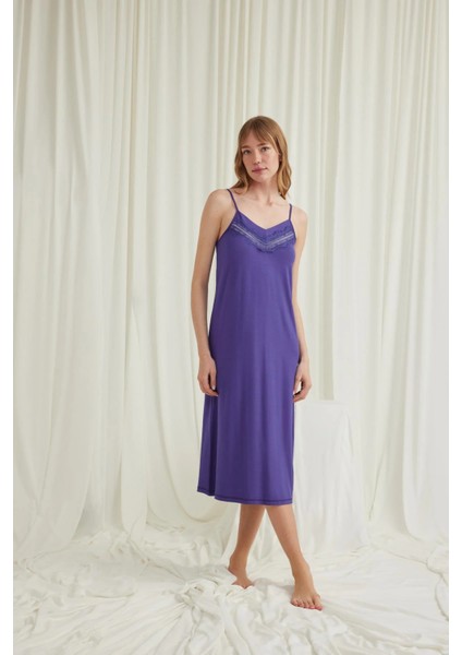 Monamise Dekolteli Yakası ve Kolu Dantelli Sabahlık Takımı indirimleri