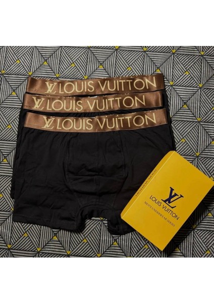 Erkek 3'lü Premium Likralı Boxer Seti-Esnek Bel Bantlı