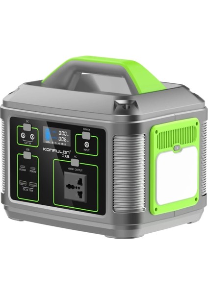 Allzey Konfulon CN05 Powerbank 600W 128.000 Mah Kamp Şarj 60W Pd - Siyah