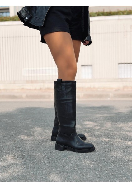 Marlon Kadın Çizme Siyah Mat Deri fırsatları