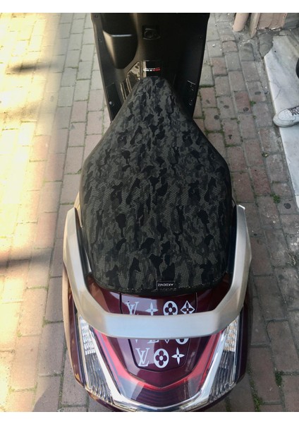 Akdeniz Sele Kaplama Activa 125 Yeşil Kamuflaj Lastikli Sele Kılıfı