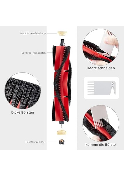 S5 S5 Max S6 S6 Pure 2'li Yedek Parça Seti Roborock ile Uyumlu S5 S5 Max S6 S6 Pure Hepa Filtre,fırça Seti-2 Adet indirimleri