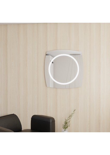 Modern LED Işıklı Kare Ayna – Dekoratif Duvar Aynası fiyatları