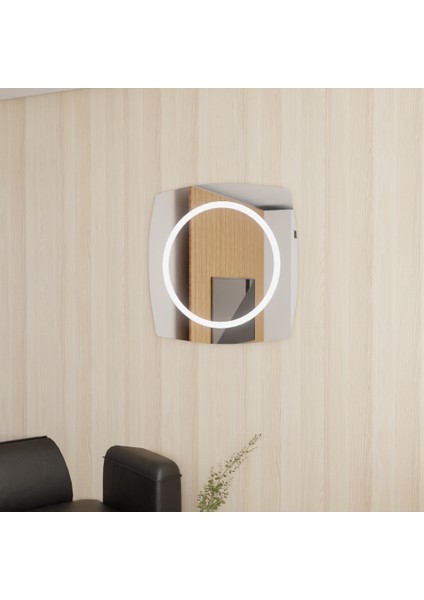 Modern LED Işıklı Kare Ayna – Dekoratif Duvar Aynası modelleri