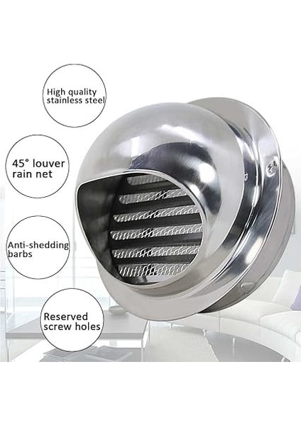 Hava Koruma Izgarası 150MM Paslanmaz Çelik Havalandırma Izgarası Yuvarlak Böcek Ağı Egzoz Havası Izgarası Besleme Havası Havalandırma Garajı Mutfak Banyo Duvar Hava Davlumbazı indirimleri