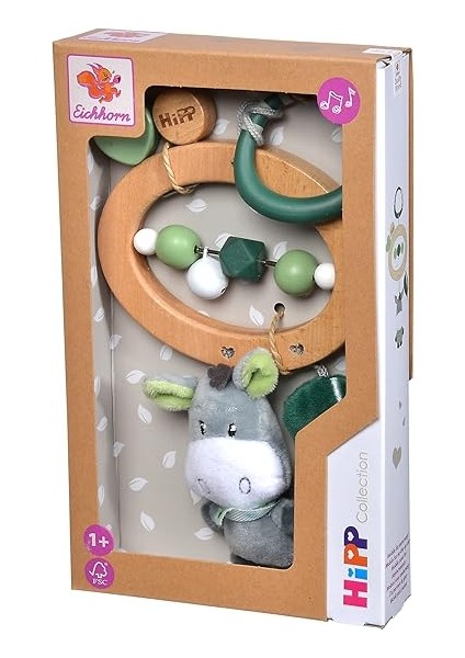 100005880, Eichhorn Baby Hipp Oyuncağı, Sallamalı Oyuncak, Halkalı ve Çıngıraklı, Peluş Eşek Figürlü fırsatları