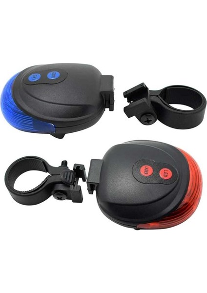 Fonksiyonlu Pilli Bisiklet LED Lazer Şerit Işığı Arka Stop Lambası Kırmızı indirimleri