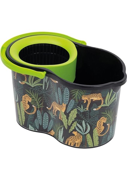 Desenli Döner Pratik Mop Seti 16 Litre (NVA506)