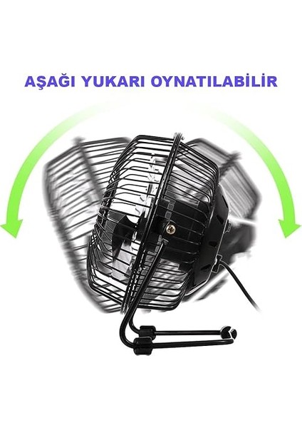 Masa Üstü USB Fan Soğutucu Vantilatör Klima - Metal Serinletici Mini Vantilatör - USB Girişli modelleri