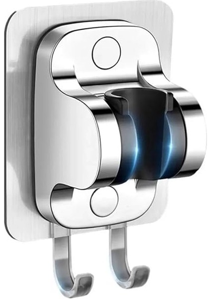 Yapışkanlı Duş Başlığı Tutucu, Ayarlanabilir El Duş Tutacağı Delme Yok Duvara Monte Su Geçirmez, Mafsal, Duş Askısı (Chrome) modelleri