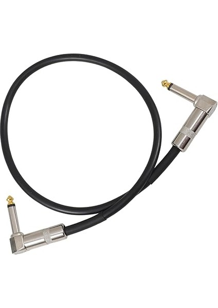 Gitar Ses Kablosu Gitar Teli Bas Amfi Kablosu Pvc Siyah Deri Black