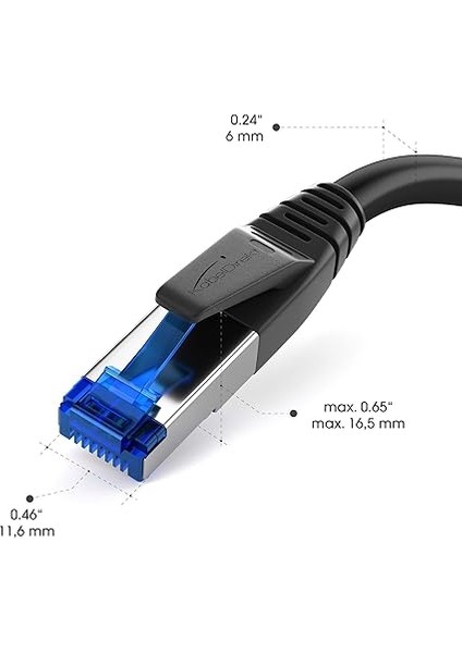 – Cat 7 Ethernet Kablosu, Kırılmaya Dayanıklı – 0,5m – 10 Gbit Ağ, 0,25-30M Arasında Mevcut (Yüksek Hızlı Ağlar Için Yama Kablosu, Pc, Anahtar/yönlendirici/modem, RJ45, Siyah) fiyatları