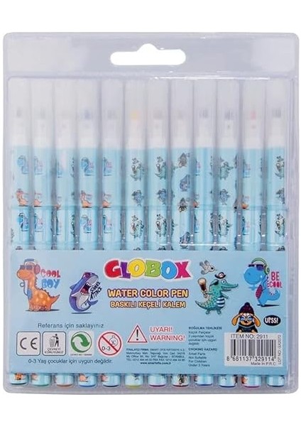 Baskılı Keçeli Kalem 12 Renk modelleri