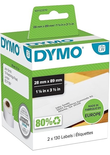 S0722370, Lw Adres Etiketi, (89X28 Mm) 260 Etiket/paket - (99010) fiyatları