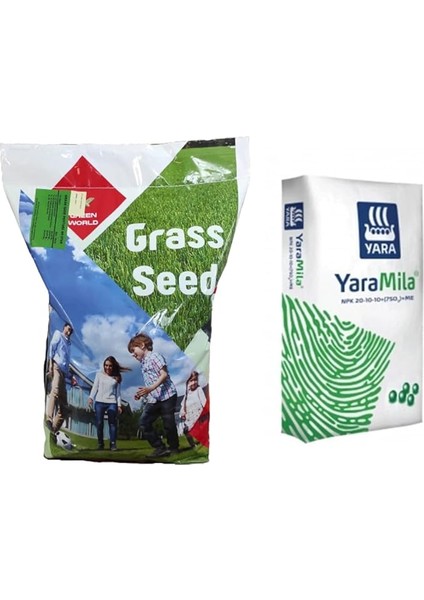 Star Karışım Ithal Çim Tohumu - 5 kg + Çim Gübresi - 5 kg