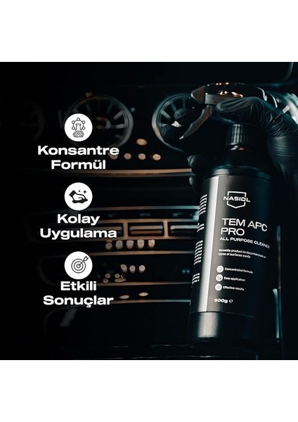 Tem Apc Pro Araç Içi Çok Amaçlı TEMIZLEYICI-500 Gr-Koltuk,tavan,plastik,döşeme,lastik Temizleme,detailing,süper Güçlü Leke Çıkarıcı,temizlik Spreyi fiyatları