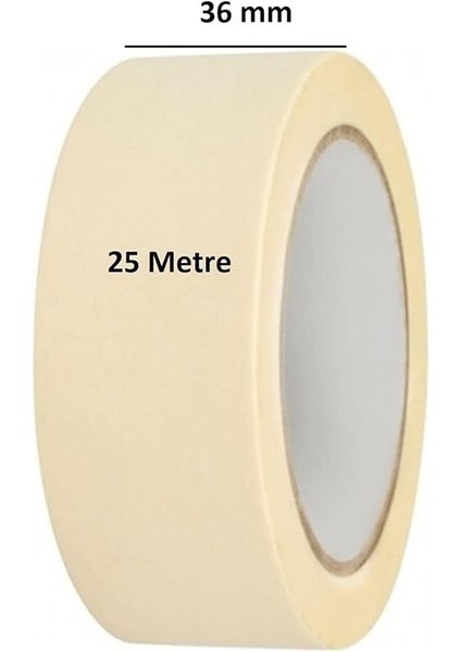2 Adet Maskeleme Bandı Boya Bandı 36MM x 25M Kağıt Bant fiyatları