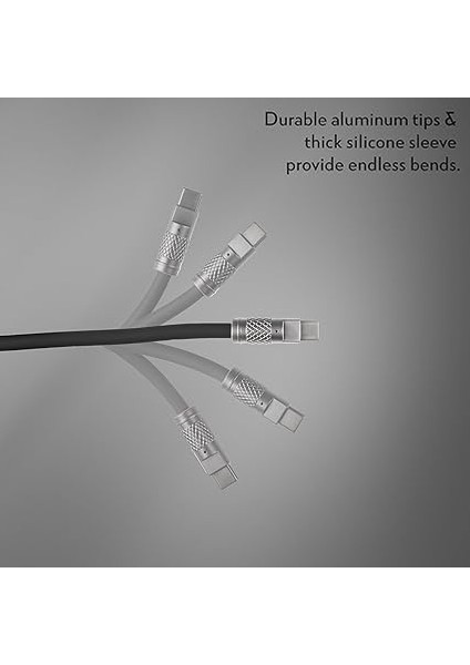 Bariyer USB C Tipi Kablo Yıldırımla Uyumlu - Geliştirilmiş Dayanıklılık ve Estetik, iPhone Için Hızlı Şarj Kablosu - Usb-C 2.0 (Obsidian Siyah, 3 Feet) modelleri