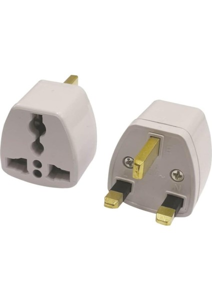 Ile Uyumlu Ingiliz Ingiltere Elektrik Priz Fiş Çevirici Dönüştürücü Adaptör Aparat Dönüştürücü (Beyaz)