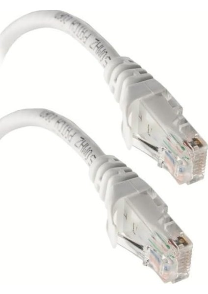 Cat6 Bilgisayar Tv Modem Lan Internet Data Kablosu (Cat 6 Ethernet Modem RJ45 Uçlu Jacklı Network Adsl) (10 Metre)