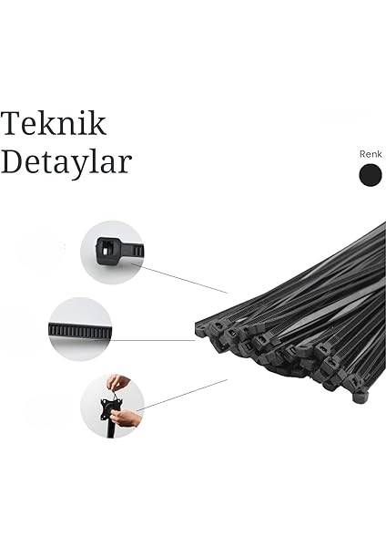 Home 100 Adet Kablo Bağı Seti, Amerikan Kelepçesi, Cırt Elektrik Kablo Bağı, Dayanıklı ve Çok Yönlü Kullanım Için Ideal, Organizasyon ve Düzenleme (Siyah, 2.5X150MM) fırsatları