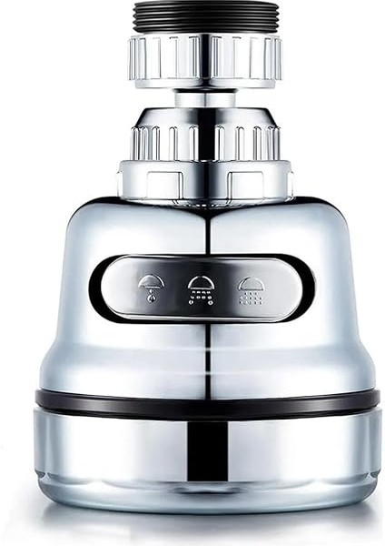 Su Tasasrruflu 3 Fonksiyonlu Mutfak Musluk Başlığı 360 Derece Oynar Başlıklı Krom Görünümlü fiyatları