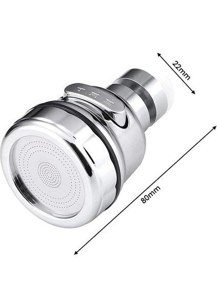 Su Tasasrruflu 3 Fonksiyonlu Mutfak Musluk Başlığı 360 Derece Oynar Başlıklı Krom Görünümlü fırsatları