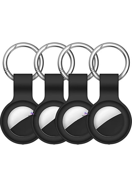 ile Uyumlu 4’lü Silikon Kılıf Seti Anahtarlık Arkası Kapalı Düşmez Yıkanabilir Esnek (Siyah)